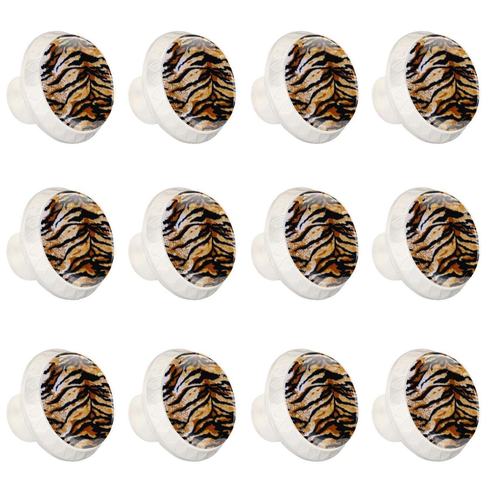 Boutons de commode haut de gamme au motif fauve rétro, set de 12 poignées