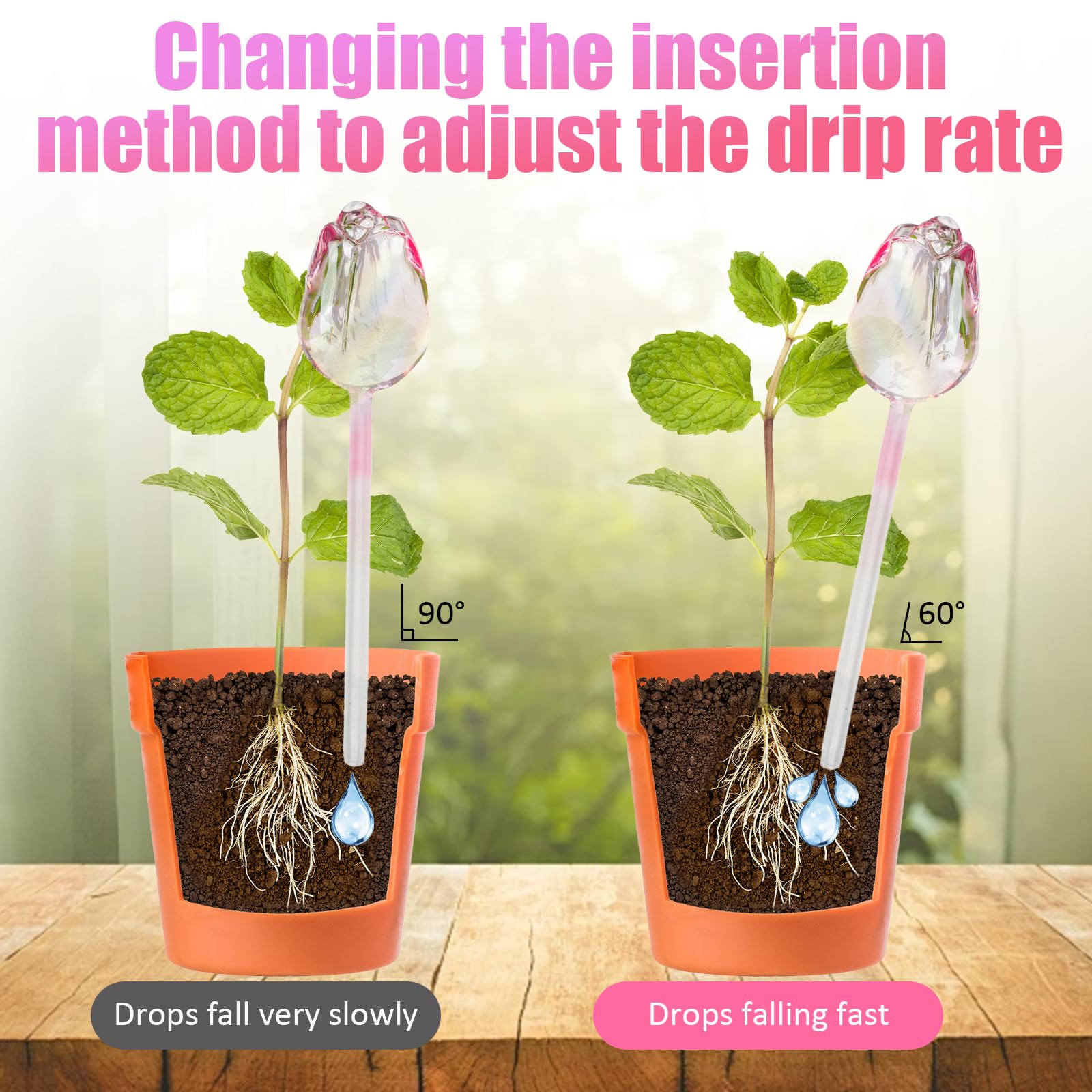 2 pz Globi per irrigazione automatica Piante Fiore