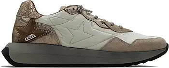 Zapatilla Sneakers Deportiva Casual,Piel y Tela,cordón elástico,Estrella,Suela de Goma,Vintage,Ante, para: Mujer