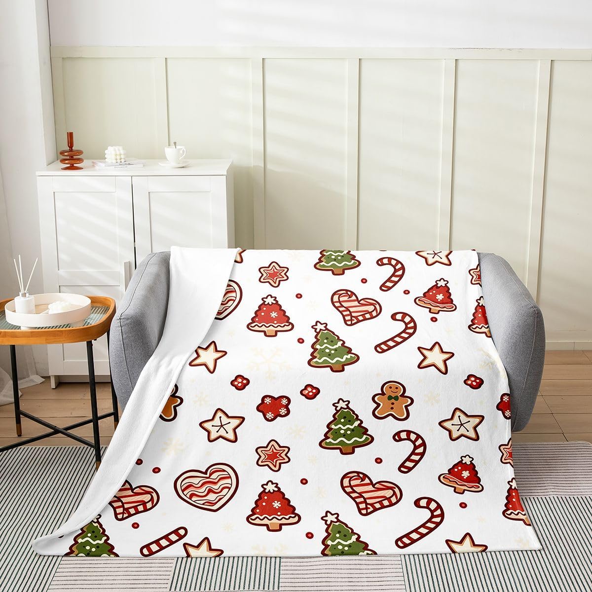 Manfei Snowflake Flannel Blankets,30"×40" image 2