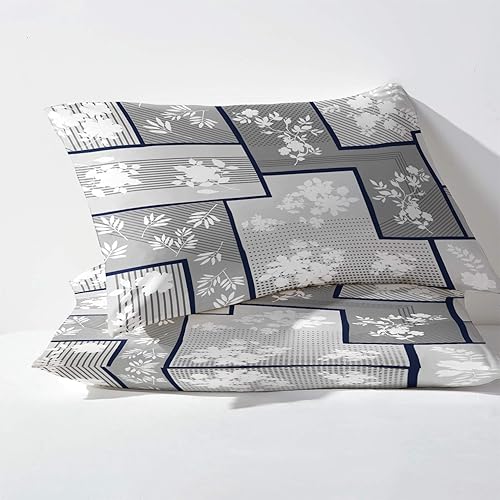 Miniatura 3 de Sábanas para plantas tamaño King, sábanas botánicas, sábanas y fundas de almohada estampadas de 4 piezas, sábana bajera ajustable de microfibra