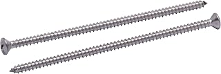 Bolt Dropper No. 8 x 4 Stainless Oval Head Phillips Wood Screw, (25 pc), 18-8 (304) Stainless Steel Sheet Metal Screws, Type A Point, Plain Finish by Bolt Dropper