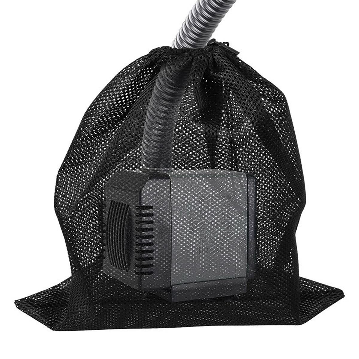 Pump Filter Mesh Bag with Drawstring, Mesh Anti-Clogging Water Pump Barrier Bag Reusable Pond Filter Barrier Bags for Ponds Fish Tank Aquarium Swimming Pool(45 * 45CM)