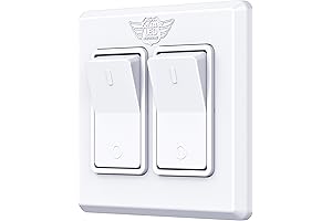 Leisure LED Modern Double SPST On-Off Switch with Bezel for RV, Trailer, Camper (12-Volt)