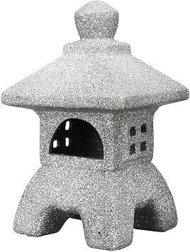 qiuqiu Japanese Style Outdoor Zen Garden Pagoda Garden Sculpture, Palace Lantern Crafts Lawn Ornament
