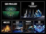 TCL 50Q6C QD-Mini LED TV, 4K HDR Premium 1000nits, Smart TV alimenté par Google (Dolby Vision IQ et Atmos, système Audio Onkyo 2.1, Motion Clarity Pro 144Hz, contrôle Vocal Mains Libres) - 4