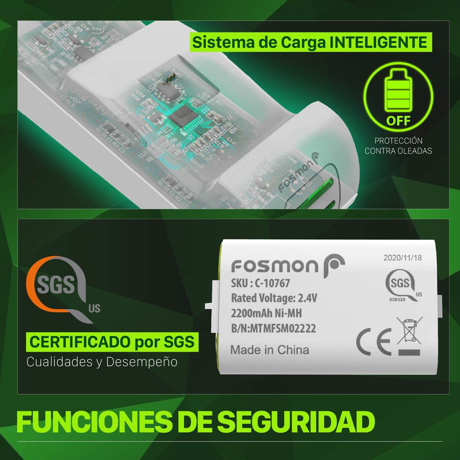 Fosmon Dual 2 MAX Cargador Compatible con Mando Xbox Series X/S (2020), Xbox One/One X/One S Elite Controller, (Doble Estación) Estación de Carga Rápida con 2x 2200mAh Ni-MH Batería Recargable -Blanco