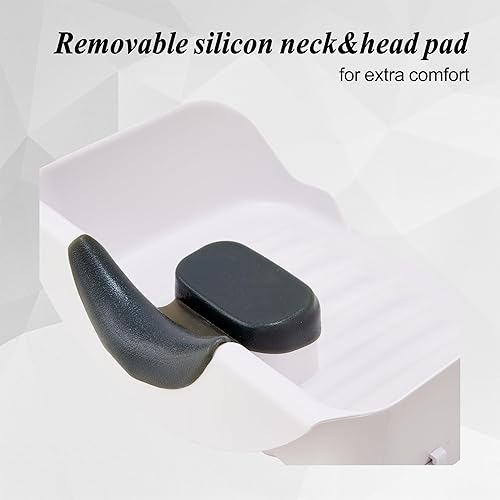 Miniatura 7 de Lavabo de champú para fregadero en casa, lavabo de pelo de bebé para el hogar (blanco)