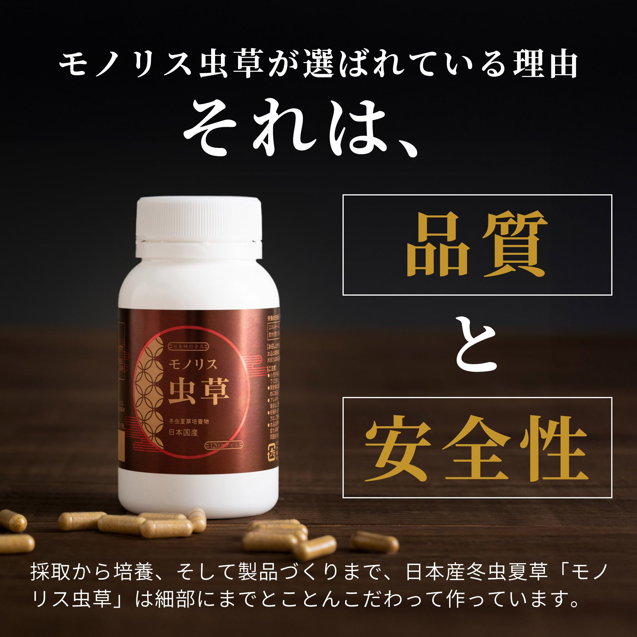 モノリス虫草　2個セット 冬虫夏草 サプリ サプリメント 健康食品 日本産 シニア 免活 サポート