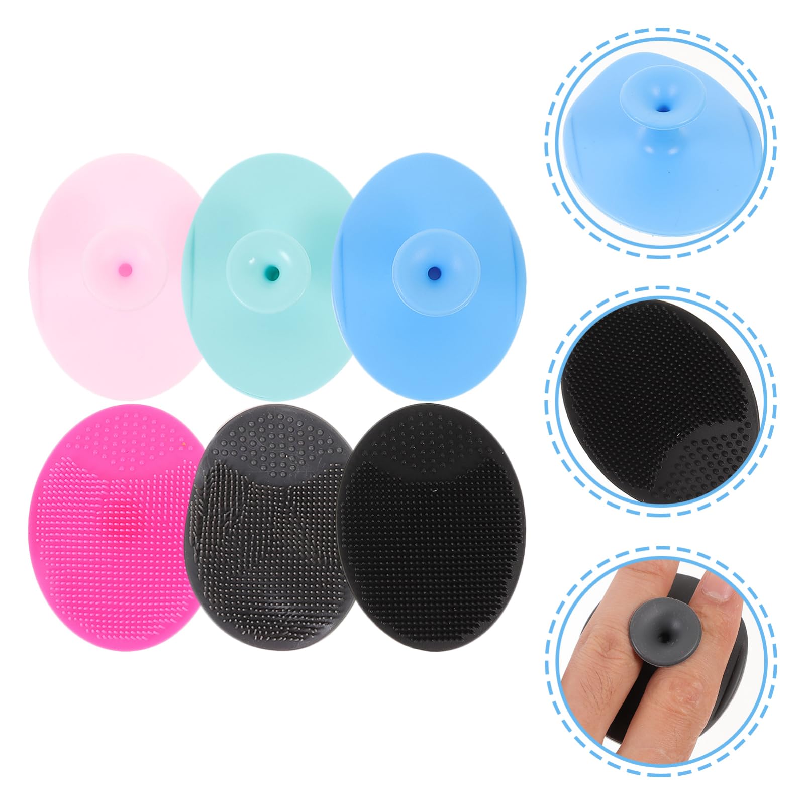 Gogogmee Silicone Facial Brush Set 6pcs Face Exfoliator Cleansing Manual Face Brushes for Women