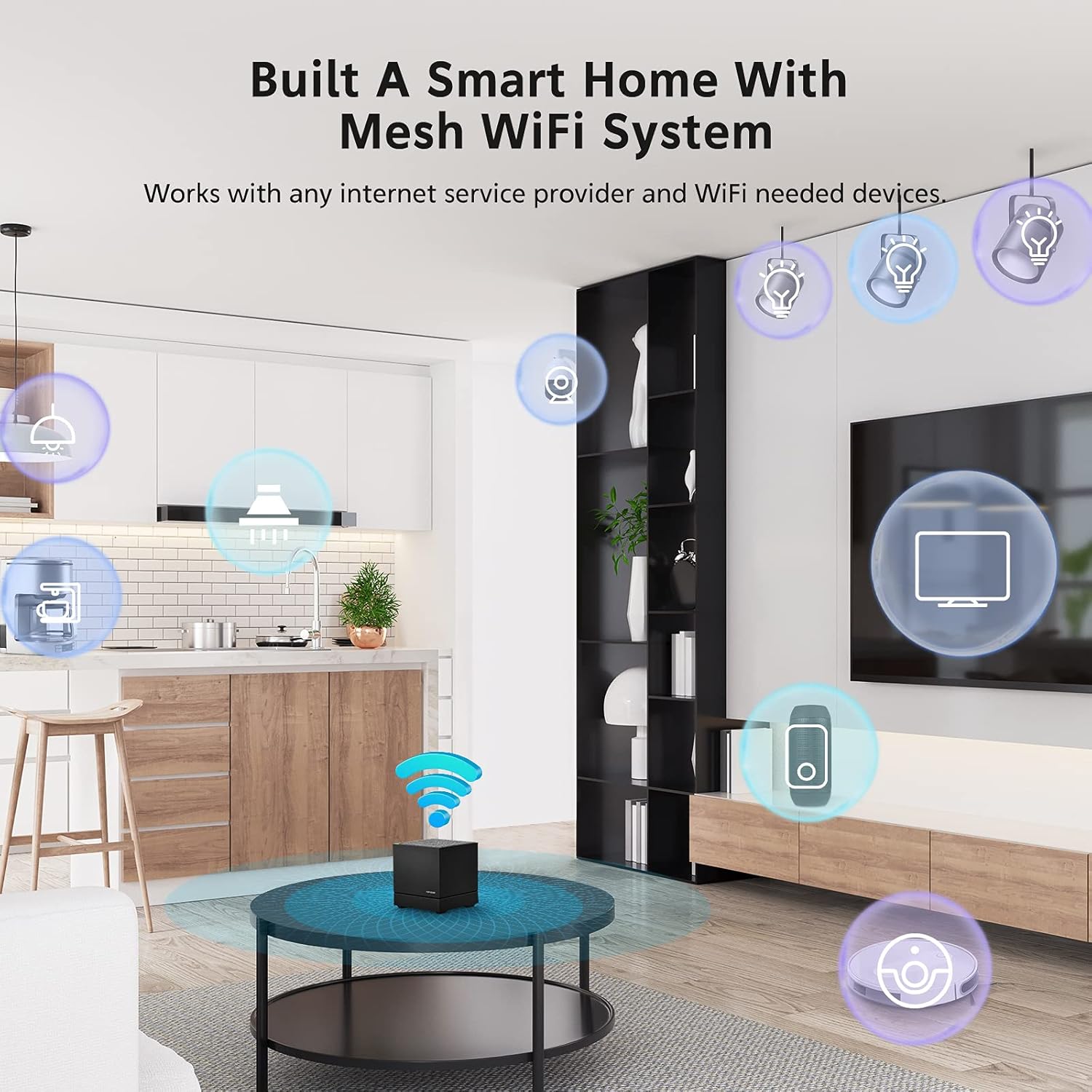 Hоt Dеаlѕ Whole Home WiFi System- Dual Band Mesh WiFi System, AC1200 High Speed Seamless Roaming WiFi Network, Replaces WiFi Router & Extender, Wide Coverage up to 6000 sq.ft, Ideal for 6+ Bedrooms Home(3 Pack)