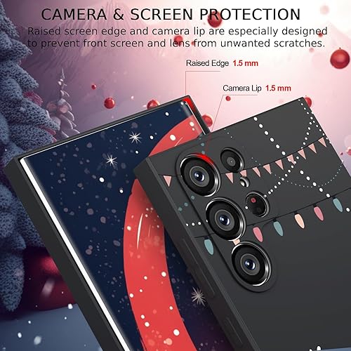 Miniatura 5 de Funda para Samsung Galaxy S22 Ultra con diseño de Navidad, diseño de ciervo, funda de teléfono de dibujos animados de ciervo para niños, niñas,