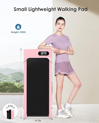 Miniatura 5 de Bigzzia Caminadora debajo del escritorio, mini portátil de 2.5 HP para oficina y hogar, máquina de correr compacta pequeña de 5 MPH, cinta de correr