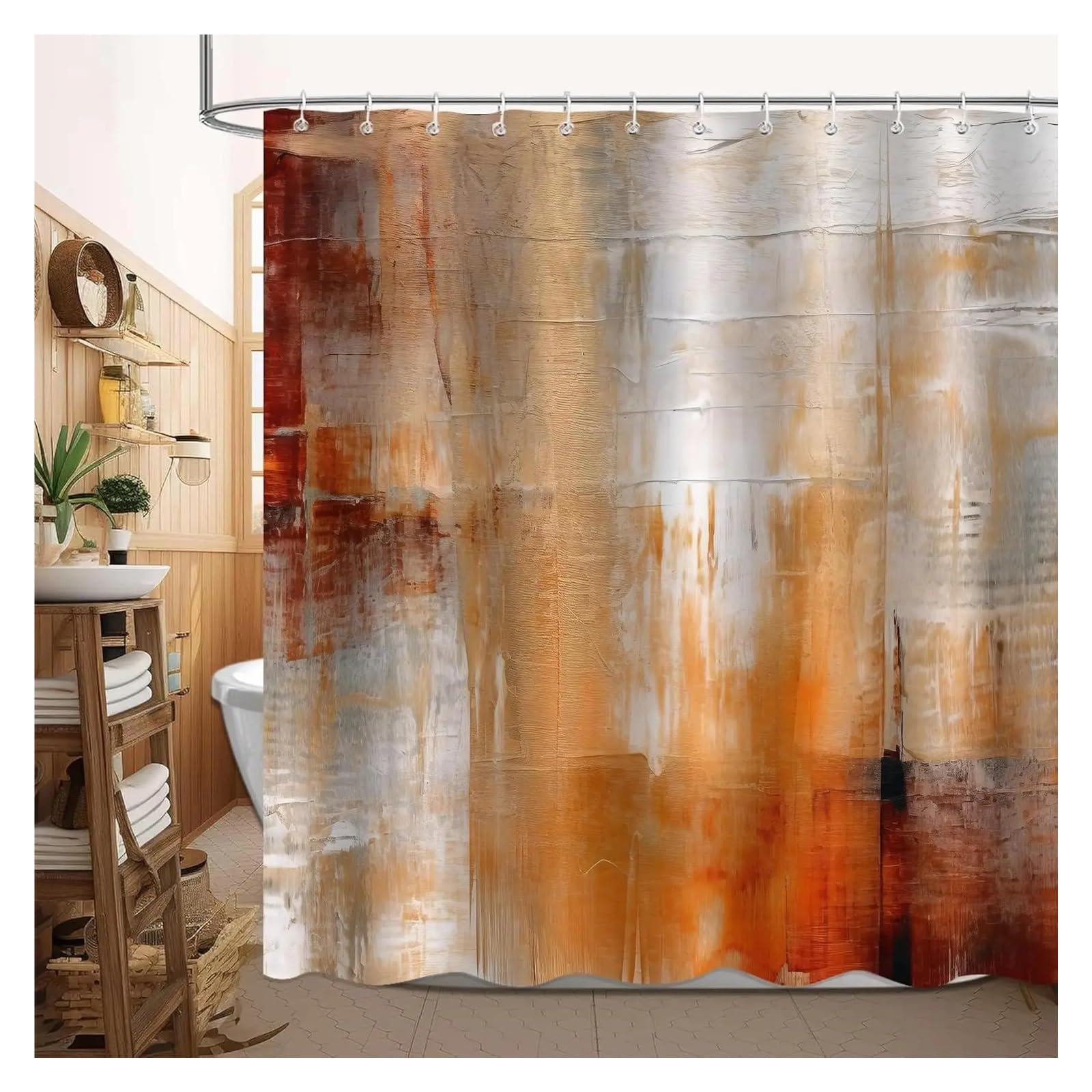 Duschvorhang Leinen Abstrakte Design-Industrie-Chic-Dusche