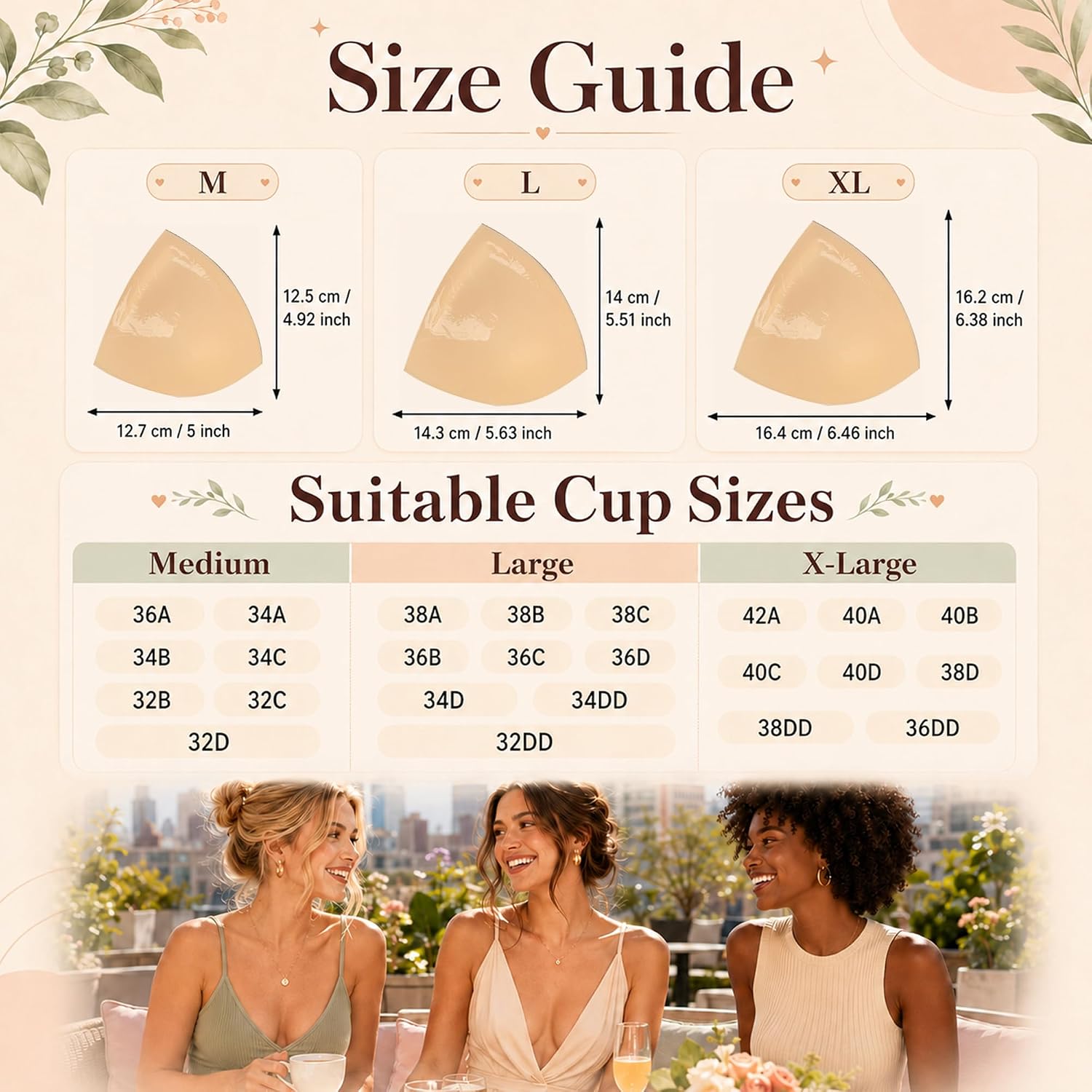 Women Double Sided Sticky Bra Inserts,Reusable Adhesive Breast Lift Pads