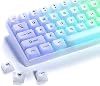 XVX Keyboard Key Cap White Clear Jelly Key Cap for 606575100% Translucent Custom Key Set 124 Keys for Mechanical Gaming Keyboard Cherry Profile