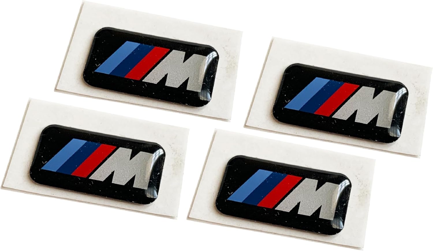 4 BMW Genuine M 3D Stickers Badges Emblems Decals
