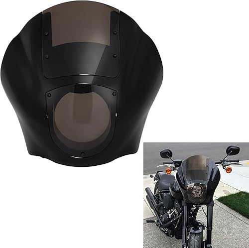 Miniatura 2 de XMT-MOTO Carenado negro y parabrisas ahumado para modelos XL, 1986-1994 FXR 1986-1994 y Dyna 1995-2005