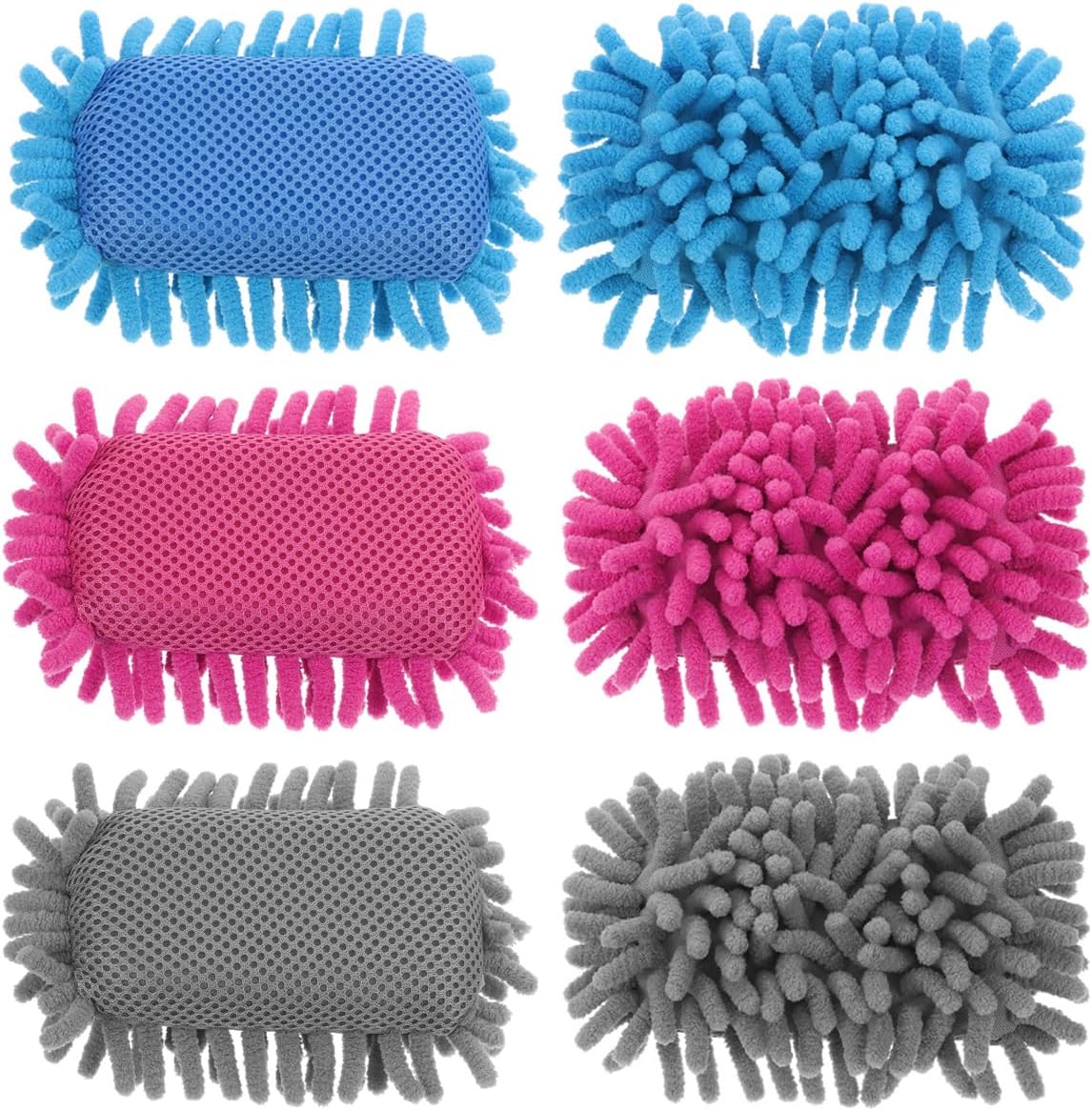 6 Pieces Microfiber Shag Whiteboard Eraser, Dry Erase Eraser for Classroom, Home and Office