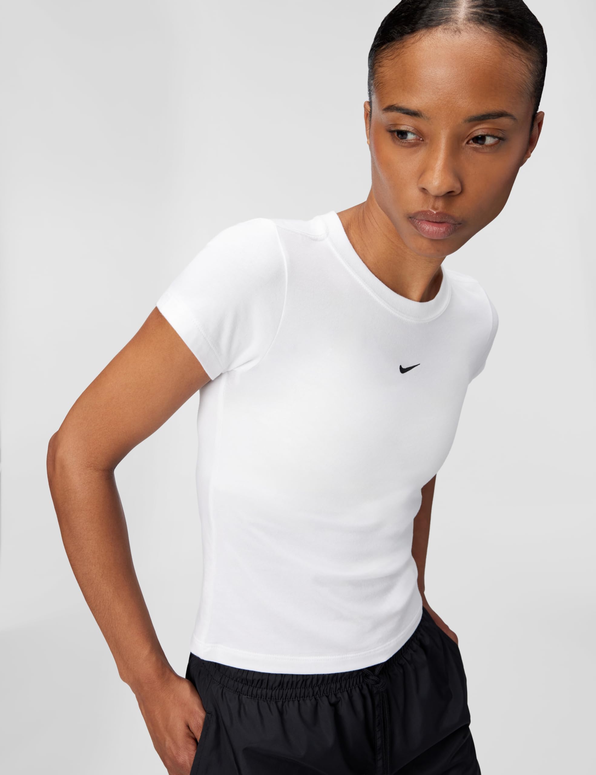 Nike W NSW Nk Chll Knt MD CRP Top Corto Donna (Pacco da 1)