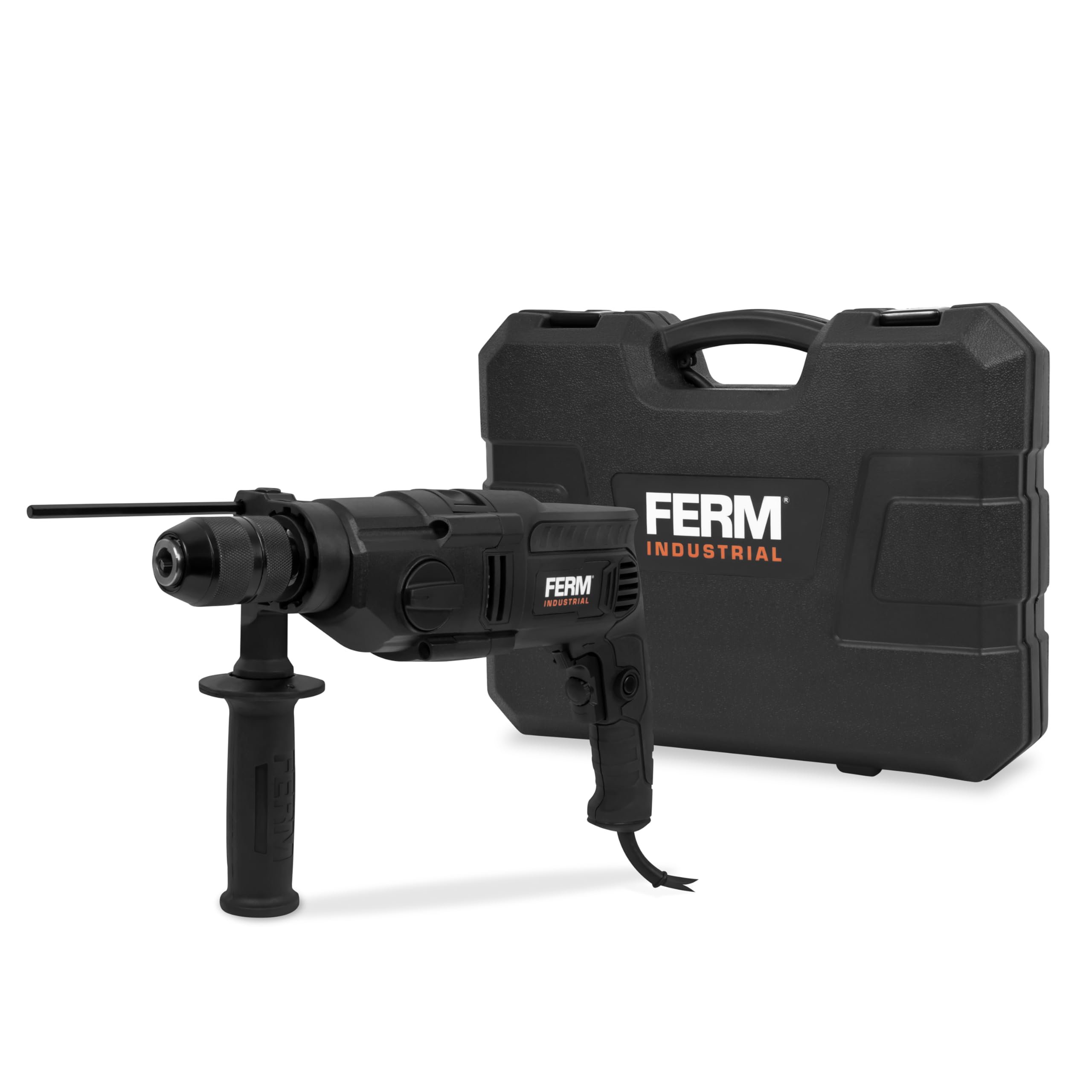 FERM Wiertarka udarowa 1100 W – Ø 13 mm – szybkozaciskowy uchwyt wiertarski z metalu – w zestawie 3-metrowy przewód gumowy