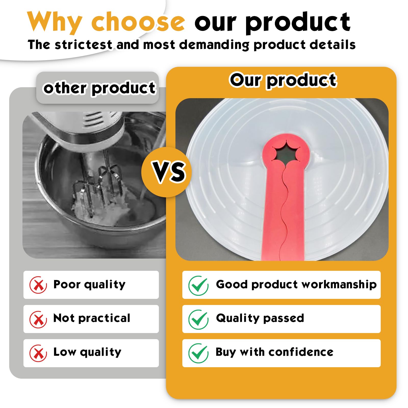 BESPORTBLE Silikon Spritzschutzdeckel 20cm - Für Rührschüsseln & Mixer