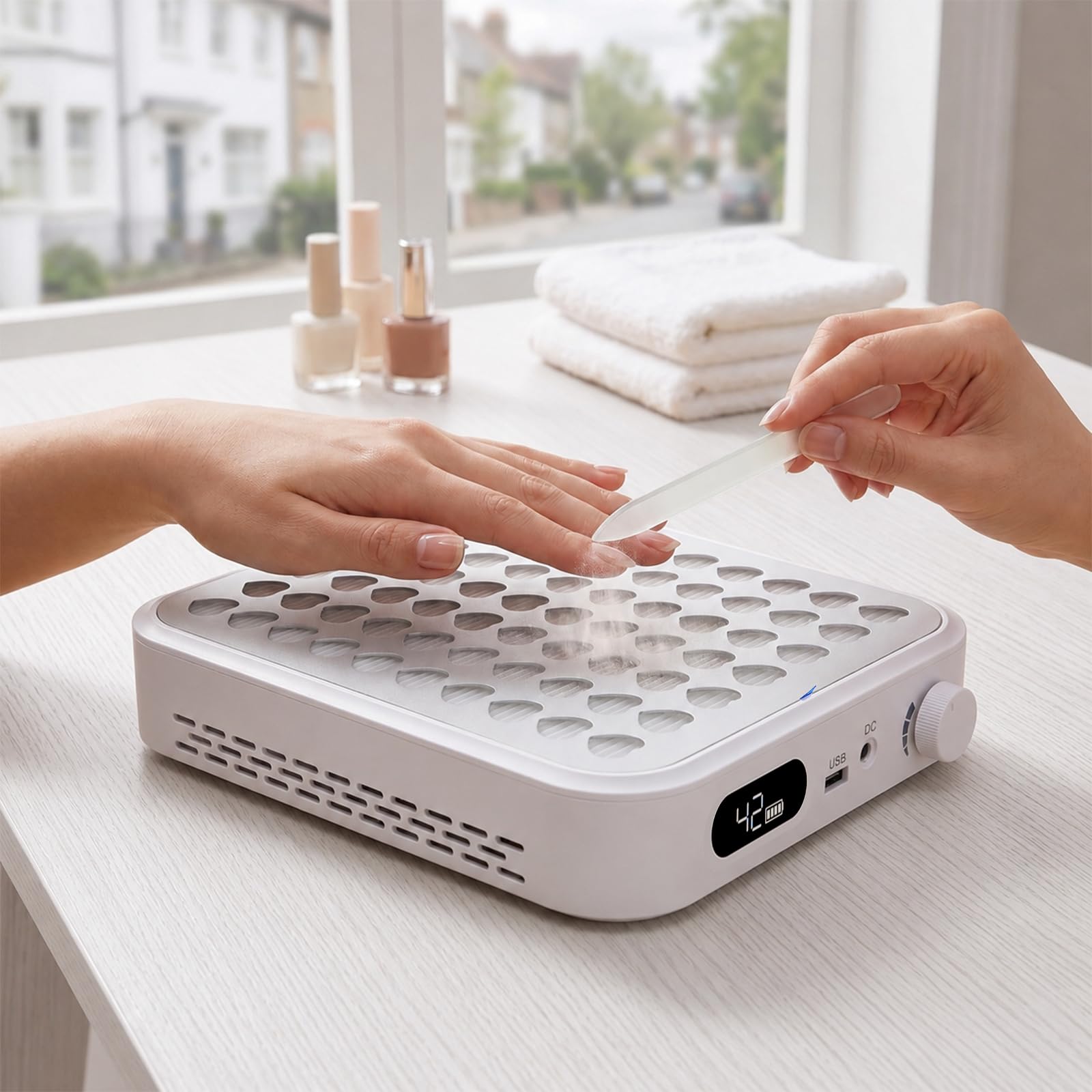 Aspirateur de poussière pour ongles 4200 tr/min - Silencieux - Collecteur