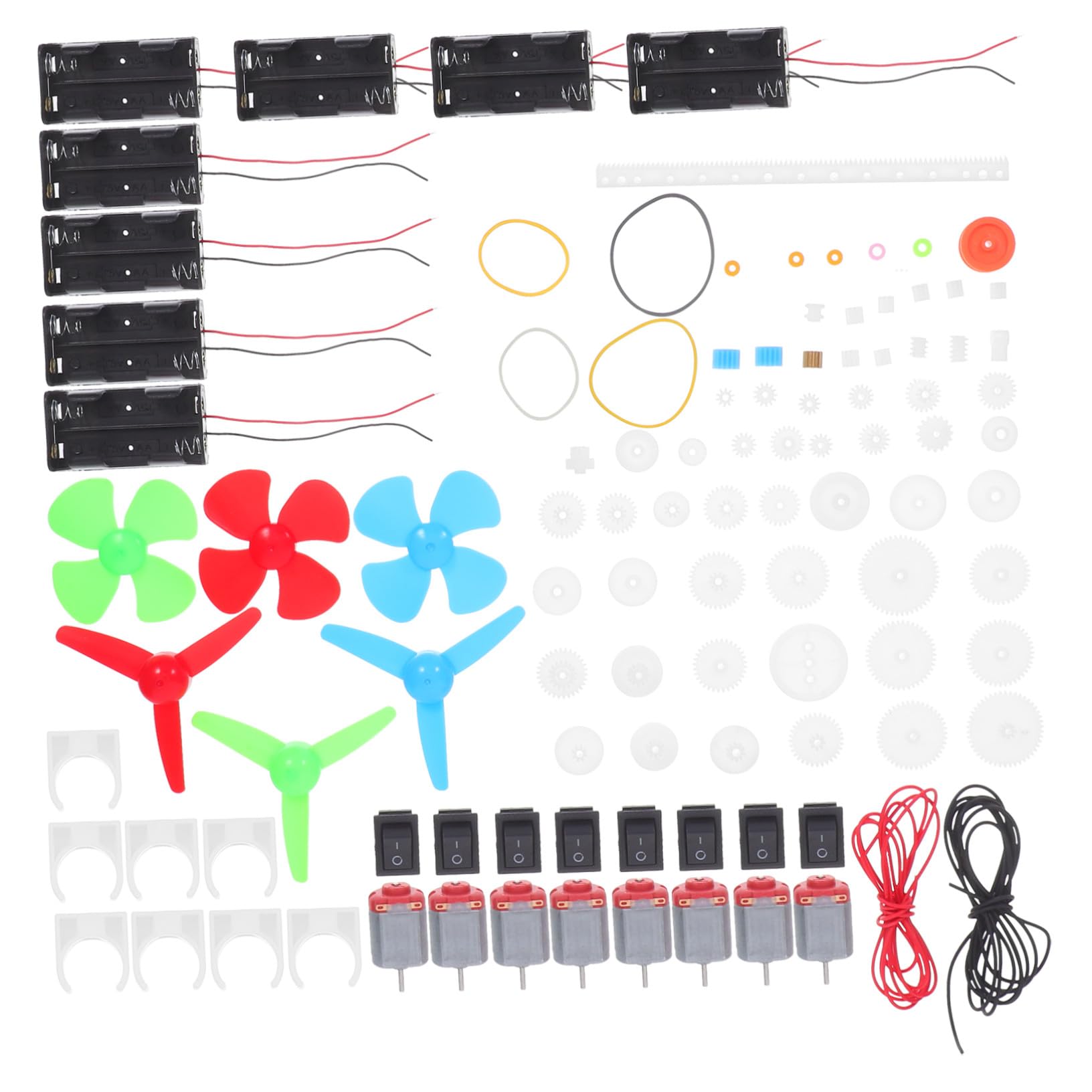 TOYANDONA Kit di Costruzione di Circuiti Elettrici per Ragazzo Ragazza con Motore Dc e Ingranaggi Meccanici in Plastica Set di Esperimenti Scientifici di Fisica per Progetti di Apprendimento