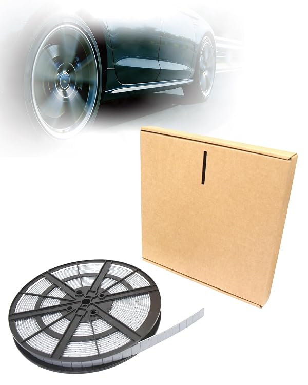 PARTWELL Adhesive Wheel Weights, 1/4 Oz, grey/5kg/11lb/roll, totaling 715 pcs. Steel Sticky Wheel Weights, Suitable for Full-Size Pickups, SUVs, Vans, and Passenger Cars. by PARTWELL - Used condition - US$26.99