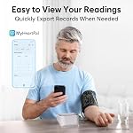 Blood Pressure Monitor for Home Use: Easy@Home Bluetooth BP Cuff with Free MyHeartPal App, Smart Digital Machine for Long-Term Trend Tracking, Large Backlit Display, EBP-20T