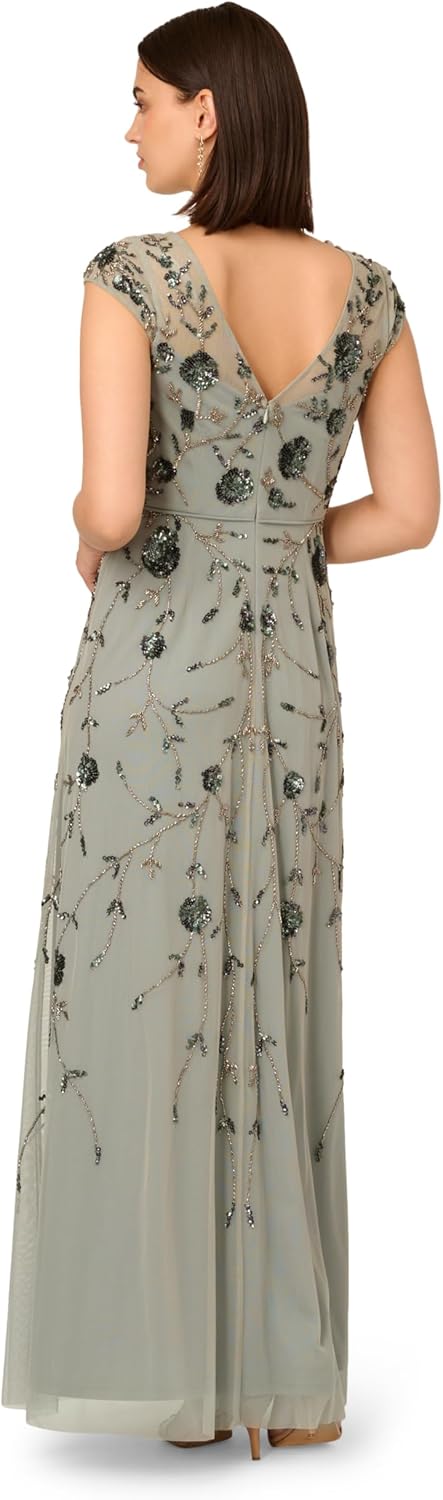 Adrianna Papell Women's Long Beaded Dress