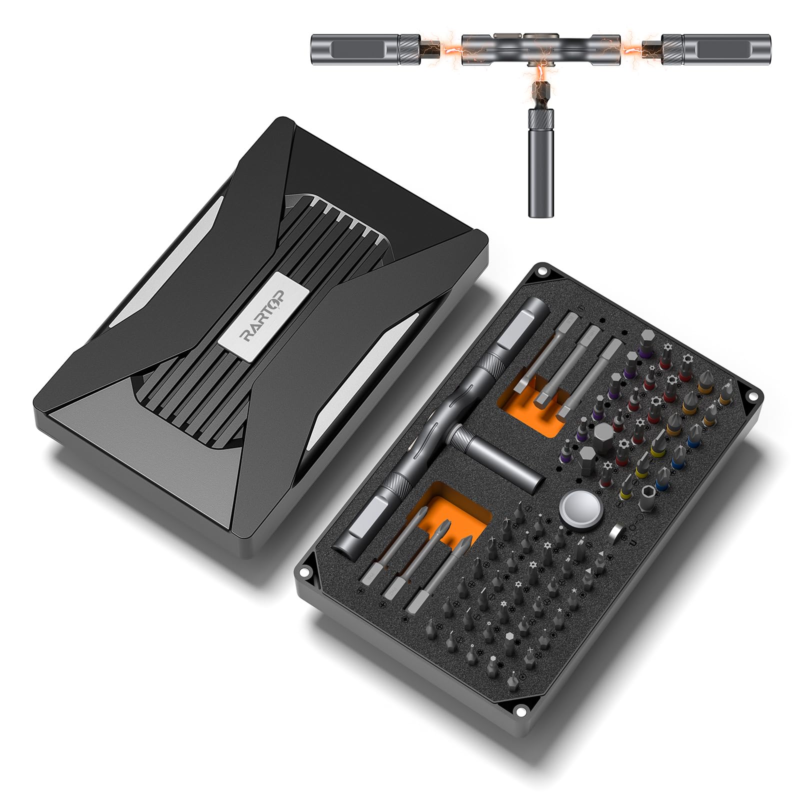 74 in 1 Ratchet Screwdriver Set, Magnetic Ratchet Screwdriver, 71 S2 Bits
