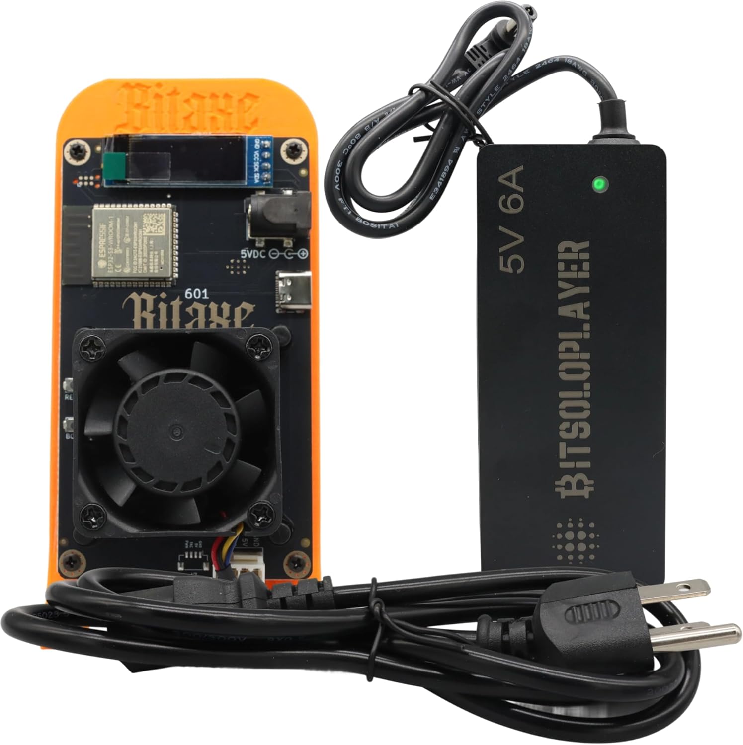 Open Source Bitcoin Miner Bitaxe Gamma 601 Solo Miner 1.2TH/S 18W BM1370 from Antminer S21 Pro Asic Bitcoin Miner with Stand and PSU