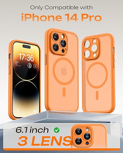 Miniatura 120 de TOCOL Funda magnética 3 en 1 para iPhone 15 Pro, mejorada [protección completa de cámara] con 2 protectores de pantalla, compatible con MagSafe, Gris