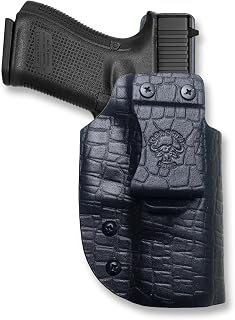 HolsterHood 4-Layer Hybrid Holster Compatible with Glock 19 19X 25 44 45 23 32 – Handcrafted – IWB – MOS Ready – Concealed Carry