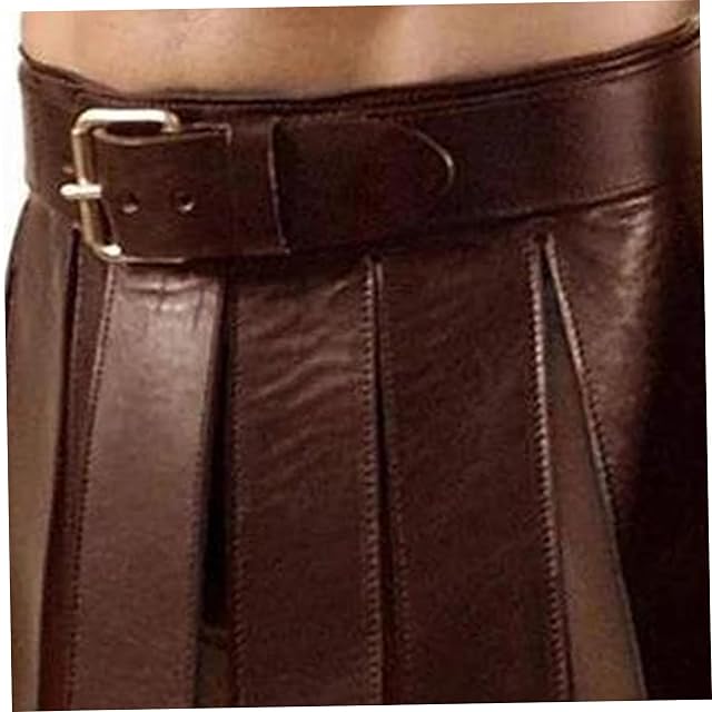 Foto 2 de 7 de Pesoncarl Disfraz medieval, falda de cuero Roman de cuero ajustable Cinturón de cintura de la borla…