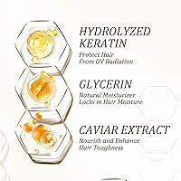 Vista 3 de Tgideas Mascarilla hidratante de colágeno para cabello seco dañado, tratamiento acondicionador de reparación profunda, mascarilla suave para todo