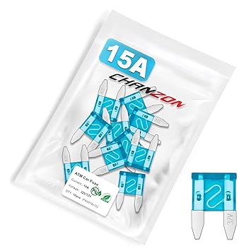 Chanzon 10pcs ATM 15A APM (Mini) 32V Blade Fuse 15 A Fast Blow for Automotive Car Truck SUV