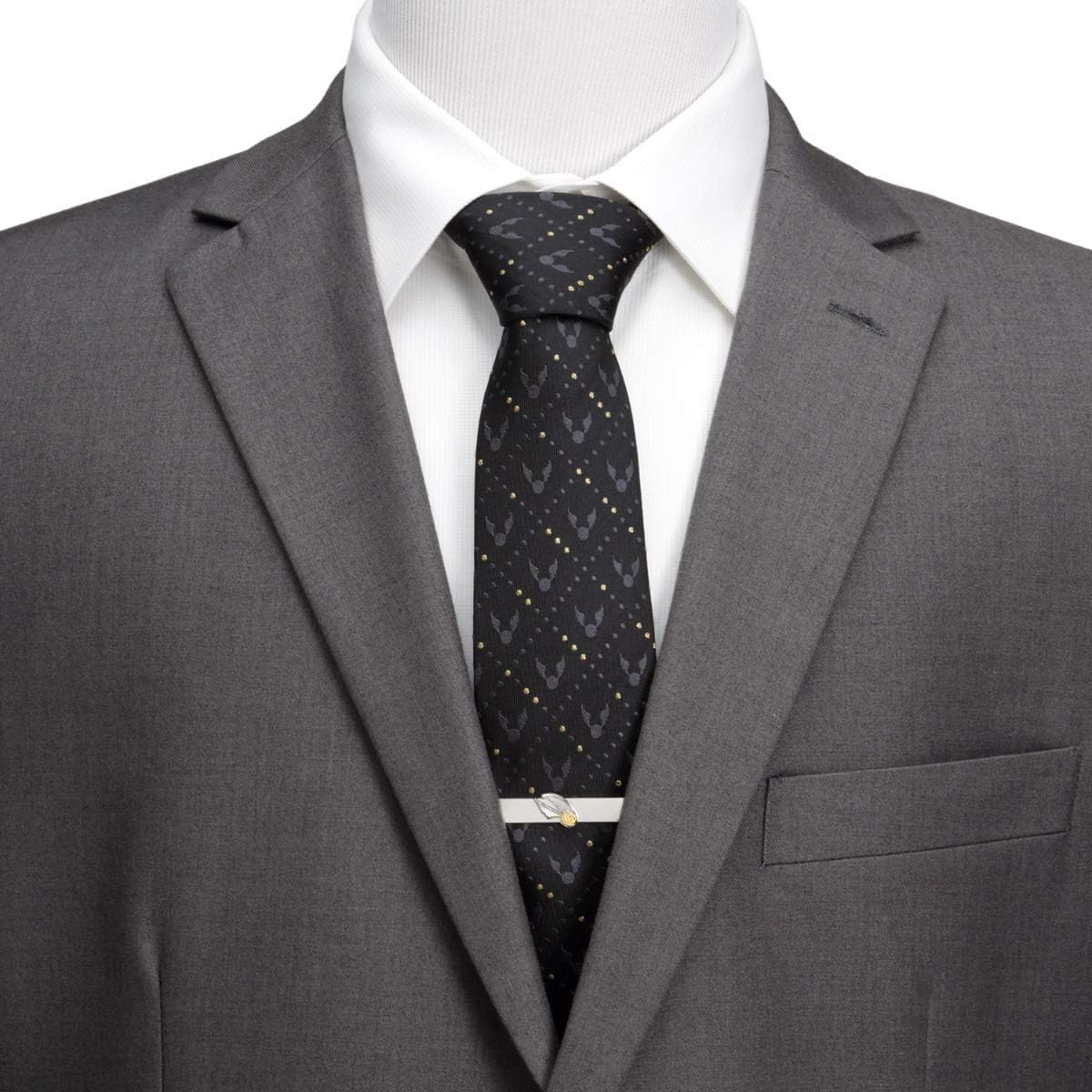Harry Potter Golden Snitch Black Silk Men's Tie