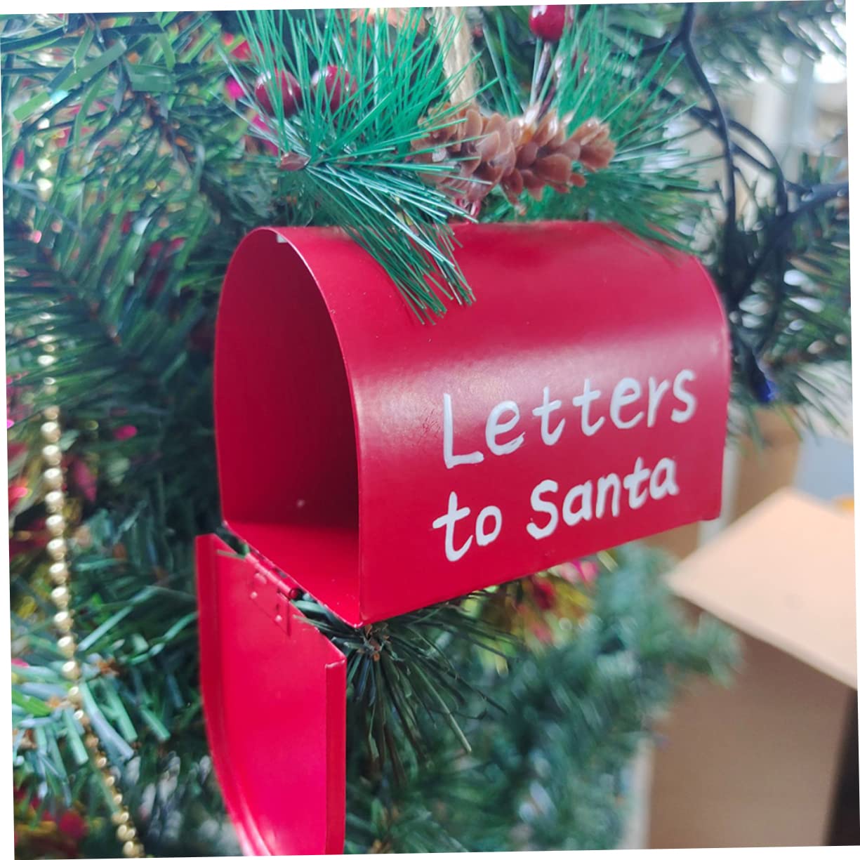 Amosfun 8 Pz decorazione cassetta postale in ciondolo natalizio addobbi per alberi di natale christmas tree decorations regalini natale addobbi natalizi decorare di natale