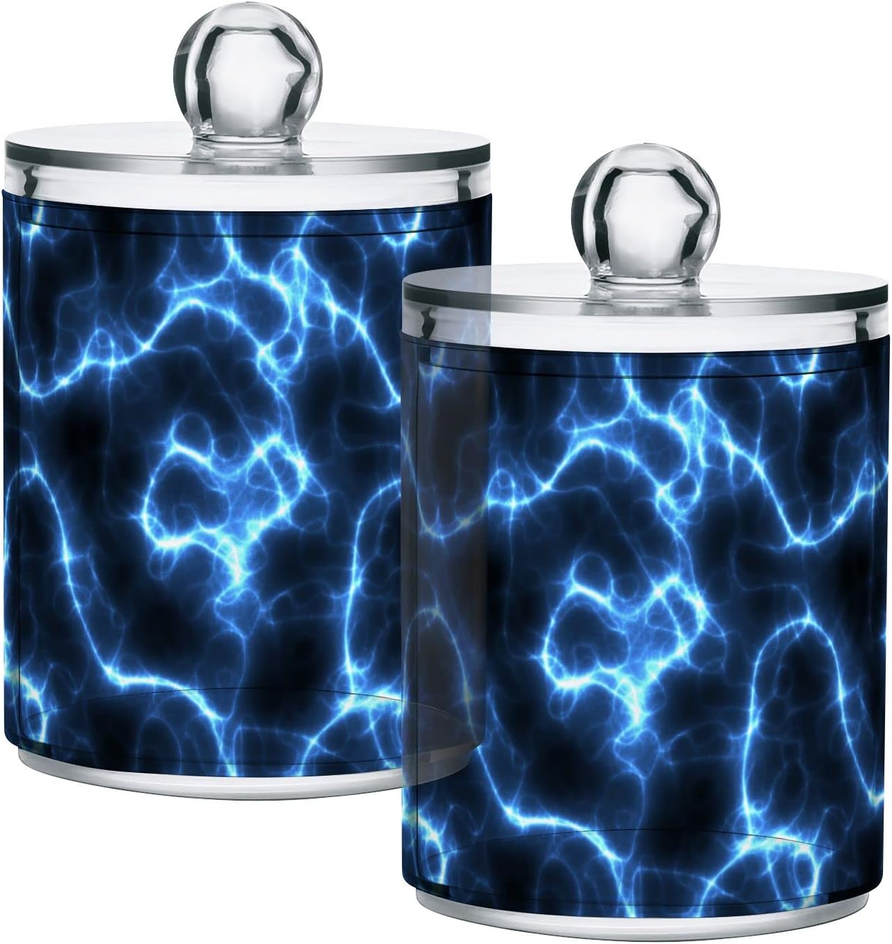 AMICHIC Electricity Blue Brightness Bright Qtip Holder Dispenser for