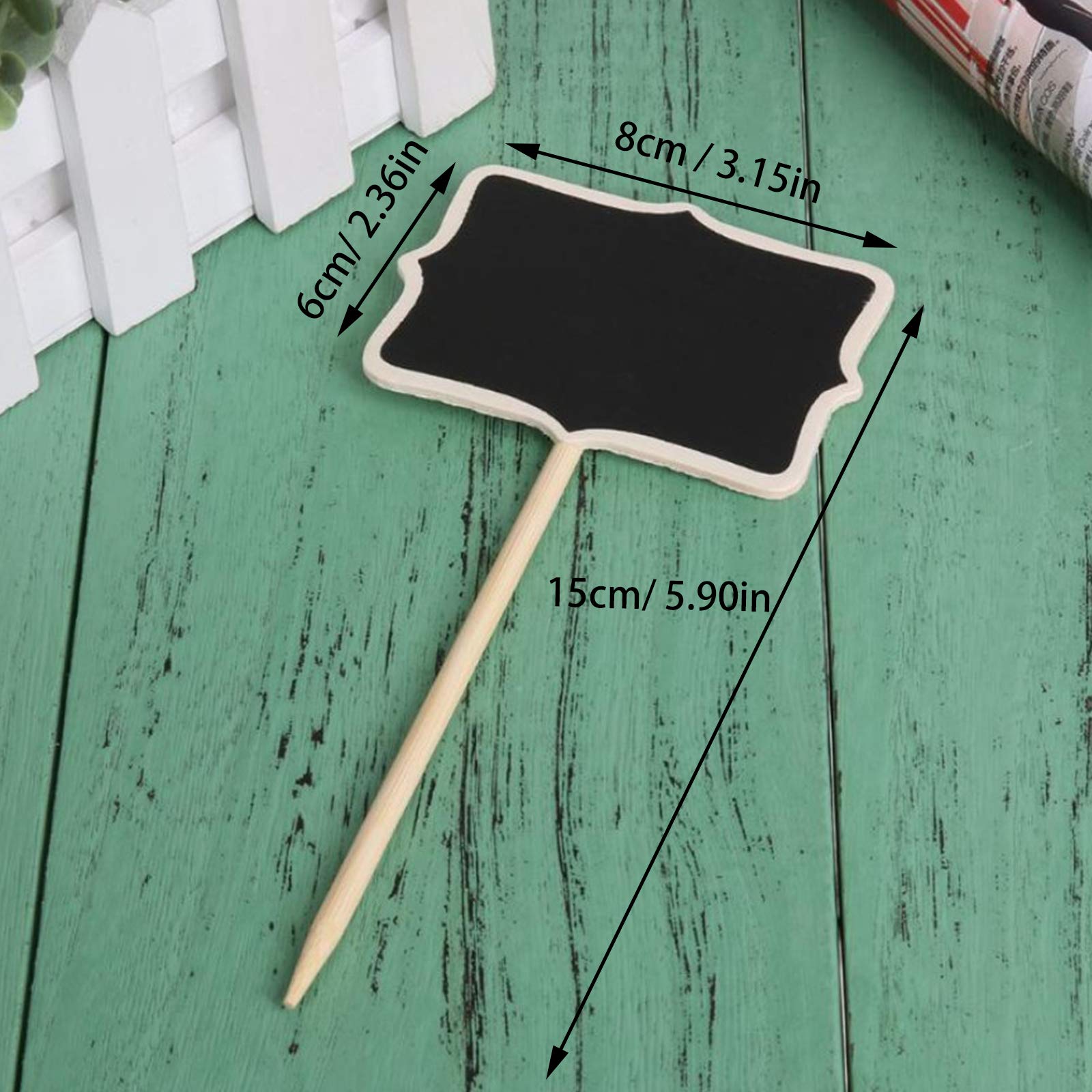 15 Etichette Piante In Legno Nero - Lavagnette Per Orto E Giardino | Idee Per Semi, Erbe E Fiori - Foto 7