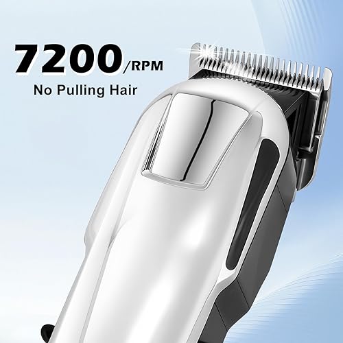 Miniatura 3 de Paquete de 2 cortapelos profesionales para hombres, cortapelos inalámbricos para cortar el cabello, recortadora de pelo de barba recargable,