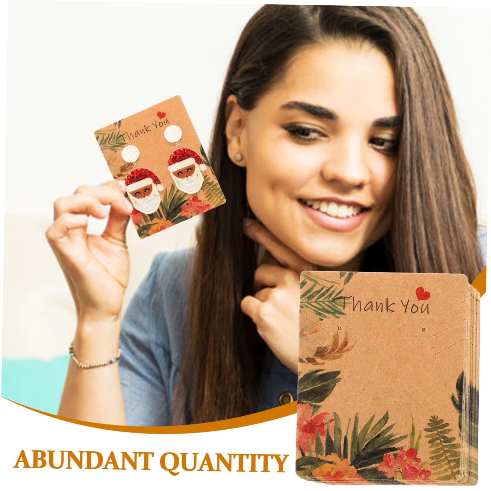 100 Cartes De Présentation Pour Bijoux PHENOFICE - Carton Robustes 8x6 Cm - Pour Boucles D'Oreilles, Colliers & Créoles