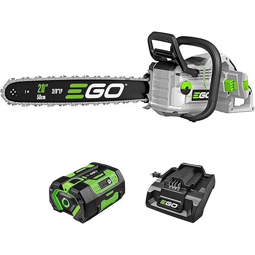 EGO POWER+ Chain Saw, 20” Battery Powered Chainsaw, Electric Cordless, Includes 56V 6.0Ah Battery and Charger – CS2005
