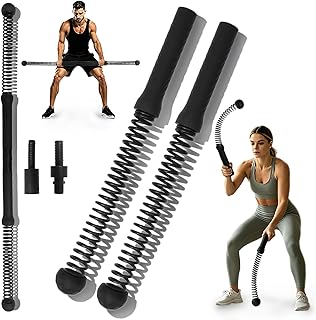 Ropeless Battle Ropes, 2-in-1 Weighted Cordless Battle Ropes for Home Gym, Portable Workout Exercise Equipment for Strength Building, Low-Impact Cardio Training and HIIT for Men & Women, Black