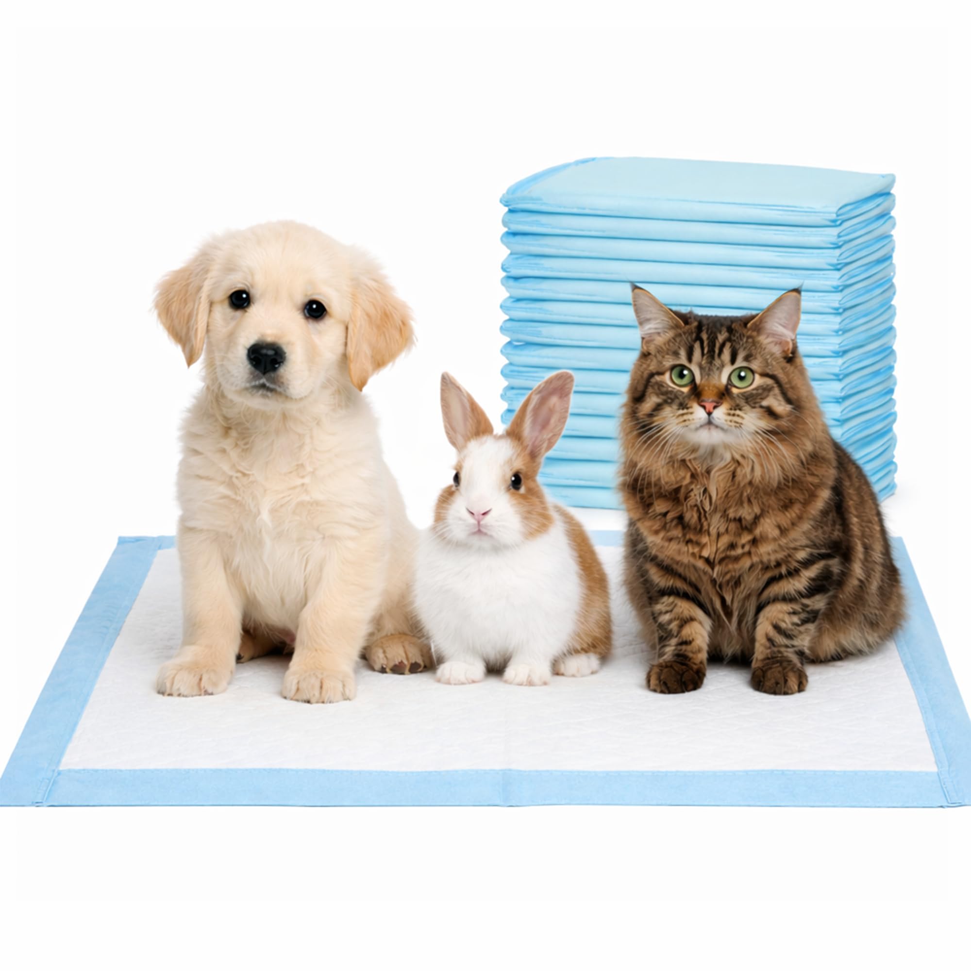 Navoys Puppy Pads, Pack of 10, Super Absorbent, Disposable, Leak-Free, Waterproof, Odour Neutralising, 50 x 40cm