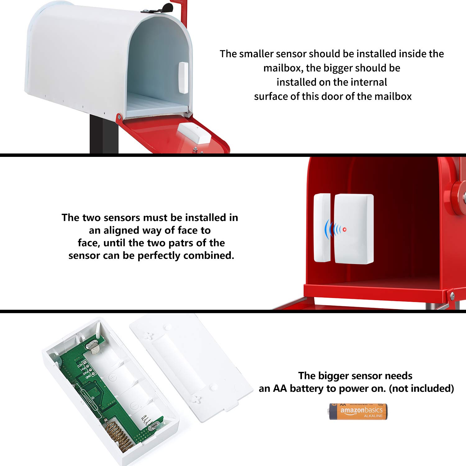 Buy Mailbox Alarm, Briidea Wireless Mailbox Alert System, 800FT Super