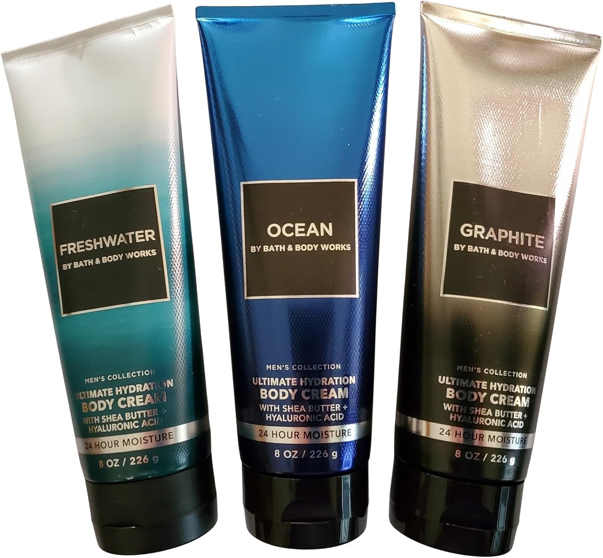 Men's Freshwater, Graphite, Ocean Body Creams 8 Oz Each