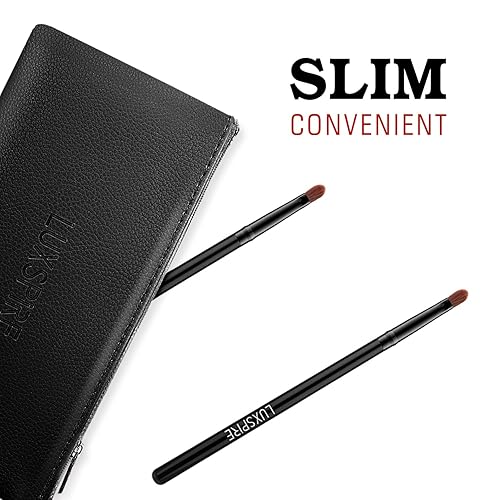 Miniatura 7 de Luxspire - Pinceles correctores para labios 2 unidades pinceles de brillo para sombra de ojos delineador de labios brochas de maquillaje brochas de